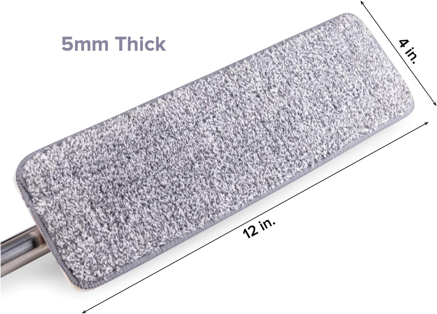JFB Home Products Micro Flat Mop & Bucket System, Hands-Free Wringing Floor Cleaning, 3 Washable & Reusable Microfiber Pads, Wet or Dry Usage on Wood, Marble, Tile, Laminate, Ceramic and Vinyl Floors