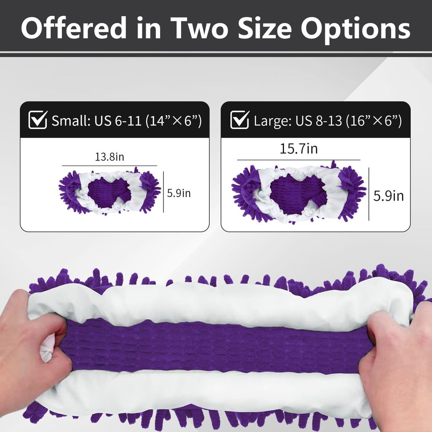 Mop Slippers Socks Floor Cleaning,Microfiber Shoe Covers dust Washable Reusable for Woman Man House Kitchen