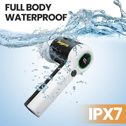 Electric Bathroom Cleaning Brush, Cordless Spin Scrubber Full Body Waterproof IPX7 with Adjustable Handle, 8 Replaceable Brush Heads for Bathtub/Kitchen/Window/Home -SD-CTB01