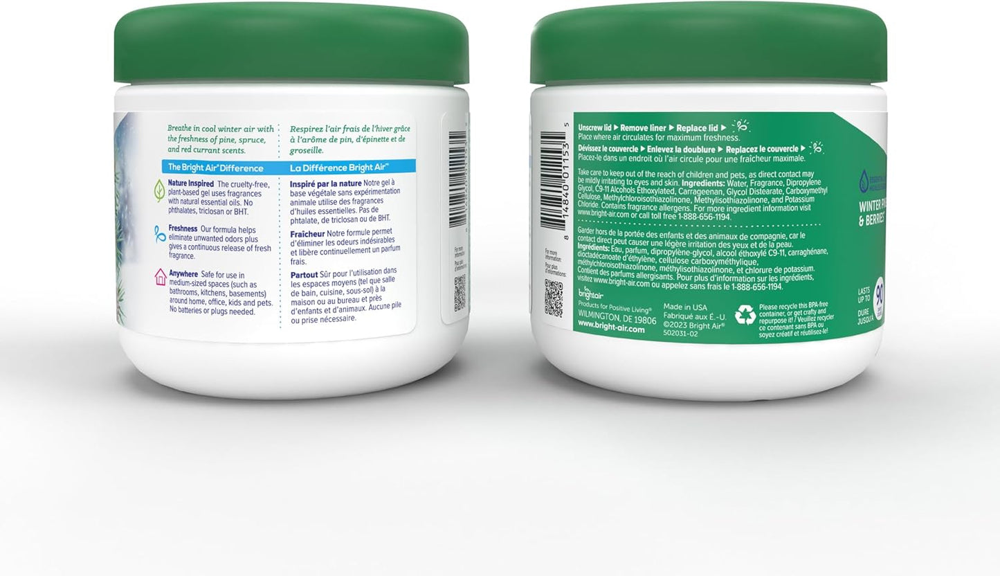 Bright Air 14 oz. Super Odor Eliminator, For Medium-Size Spaces, Cool & Clean Scent, Case of 6,Air Freshener, Natural Essential Oils, Lasts Up to 90 Days Each