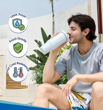 40 Oz Tumbler Flip Straw Lid Compatible with Stanley Quencher Cup, Anti Spill Replacement Cup Covers, Durable Silicone Leak Proof Lids with Cleaning Brush Set for Travel Storage