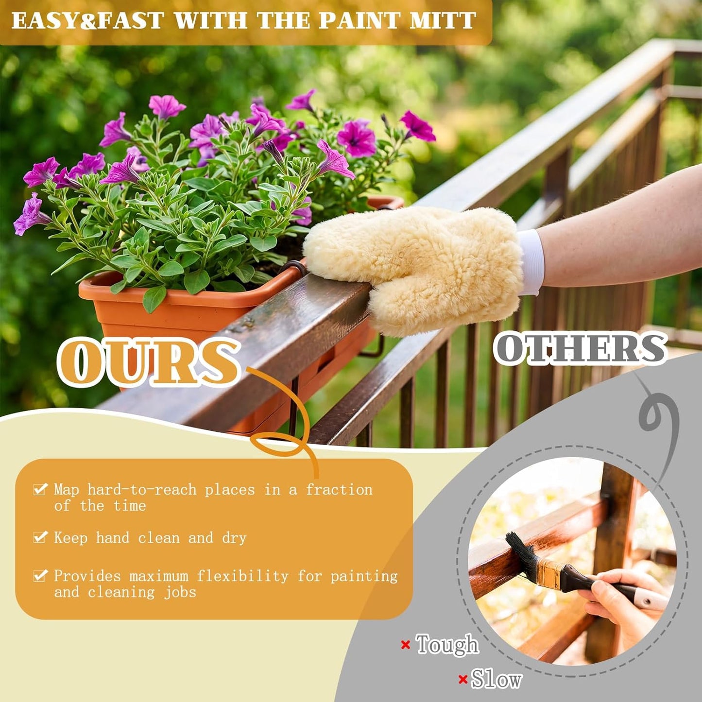 Remerry 12 Pcs Painters Mitt Painting Gloves with Thumb Paint Mitt Cleaning Dusting Gloves for Painters Decorators