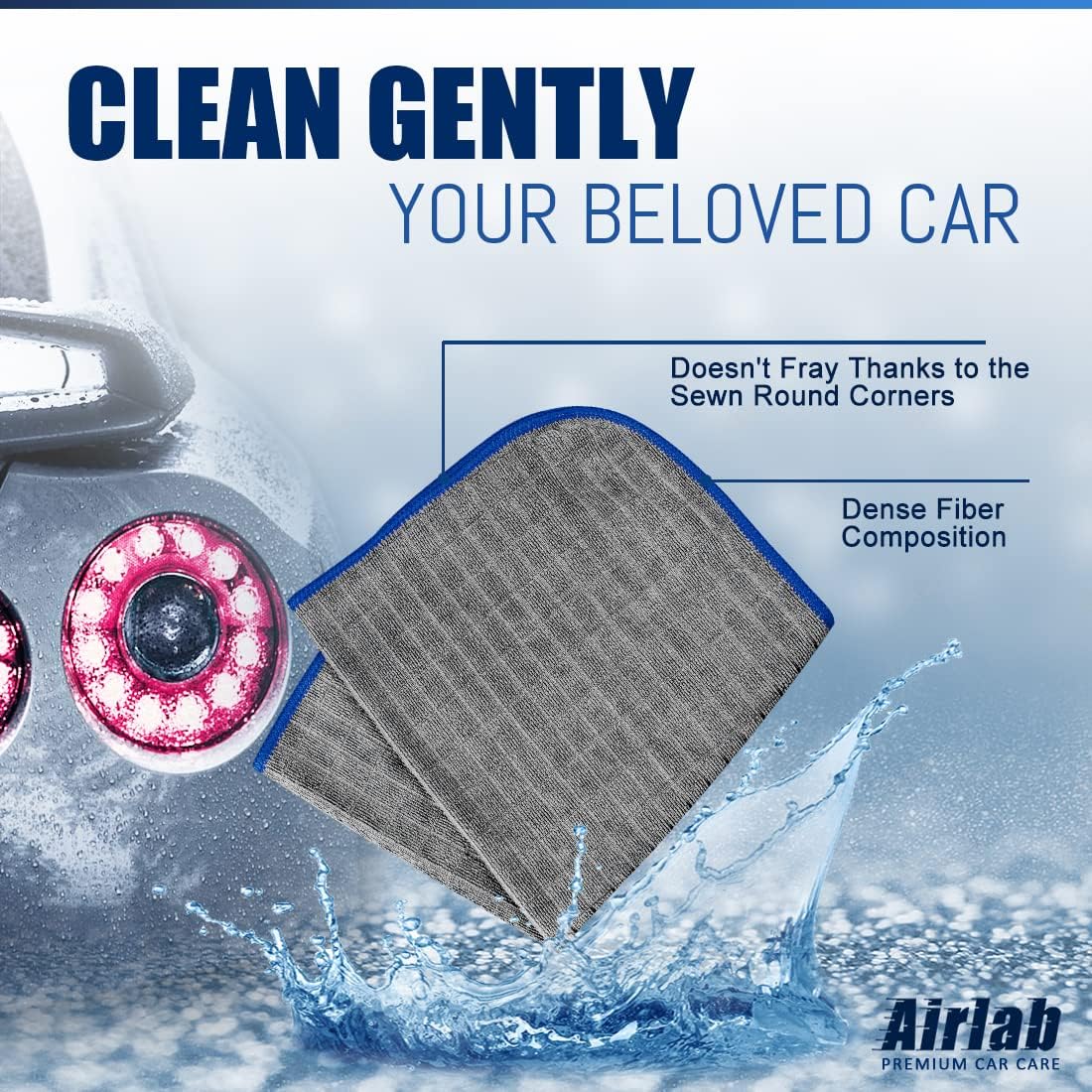 Glass Polishing Cloth Streak Free Miracle Cleaning Cloth Lint Free Microfiber Cleaning Rags for Glasses Kitchen Dish Mirrors Easy Clean, Pack of 6, 12" x 12"
