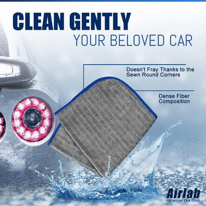 Glass Polishing Cloth Streak Free Miracle Cleaning Cloth Lint Free Microfiber Cleaning Rags for Glasses Kitchen Dish Mirrors Easy Clean, Pack of 6, 12" x 12"