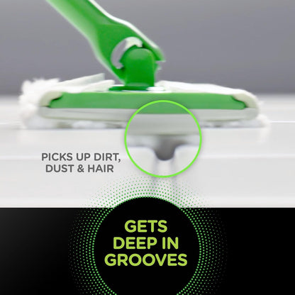 Swiffer Sweeper Heavy Duty Dry Multi-Surface Cloth Refills for Floor Sweeping and Cleaning, Unscented, 32 Count