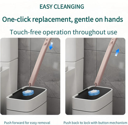 48 Count Disposable Toilet Brush Refill Pads, Disposable Toilet Bowl Wand Refills, Toilet Cleaning Refills, Toilet Scrubber Refills, Brush Head Replacement