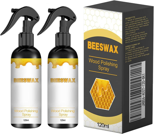 Natural Beeswax Care Spray & Restorer, Natural Beeswax Spray Used to Care For Wood, Leather and Furniture Polish(2pc)
