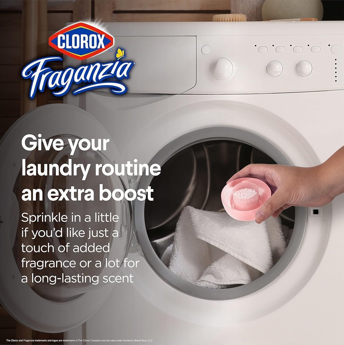 Clorox Fraganzia Laundry Scent Booster Crystals, In-Wash Fragrance Beads for Fresh-Smelling Clothes & Linens, Safe for All Fabrics & Colors, Easy-Pour Bottle, Vanilla Scent, 18 Oz, 2 Pack