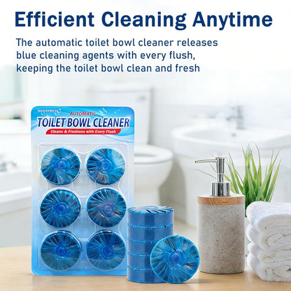 Automatic Toilet Bowl Cleaner Tablets - Long-Lasting Bathroom Tank Cleaner for Effortless Cleaning, Stain Prevention & Freshness Up to 15 Days Per Tablet