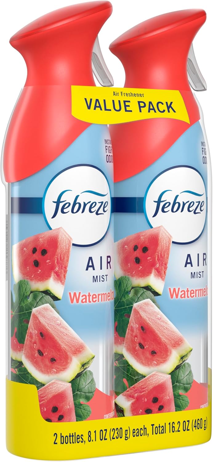 Febreze Air Mist Air Freshener Spray, Odor-Fighting Room Spray, Air Fresheners for Home and Bathroom and Kitchen, Aerosol Can, Downy April Fresh Scent, 8.8oz (Pack of 2)