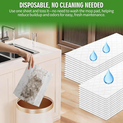 48 Count Heavy Duty Wet Pad Refills, Compatible with Swiffer Sweeper Mop & Clorox Mop, Disposable Unscented Wet Mopping Cloths for Multi-Surface Floor Cleaning