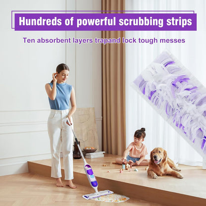 60 Pack Power Mop Refill Pads for Swiffer Power Mop, Disposable Swifter Wet Pad Refills for Swiffer, Replacement Spray Wet Pads Refills for Multi-Surface&Wood Floor Cleaning