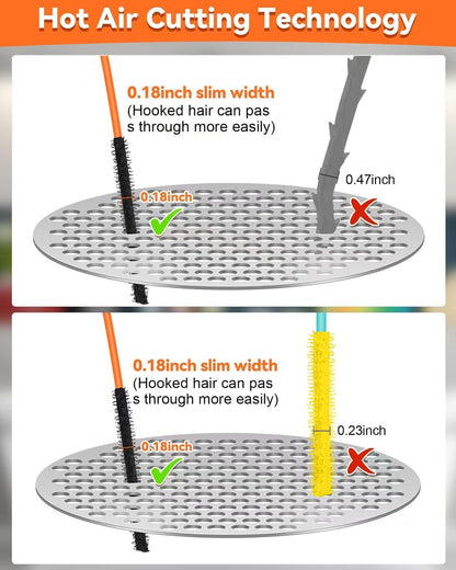 32 Inch Anti-break Metal Drain Snake, Hair Clog Remover, Drain Cleaner Tool with Nylon Coating Sink Snake, Drain Clog Remover for Shower, Bathroom Sink Tub (6 Pack)