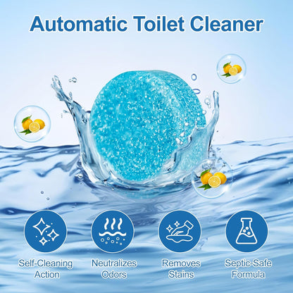 Toilet Bowl Cleaner Tablets Blue Toilet Tank Cleaners,blue toilet bowl tabletsHard Water Stain Remove, Effervescent Stain & toilet deodorizer， Automatic Toilet Cleaning & Deodorizer 50 Tabs YYDS
