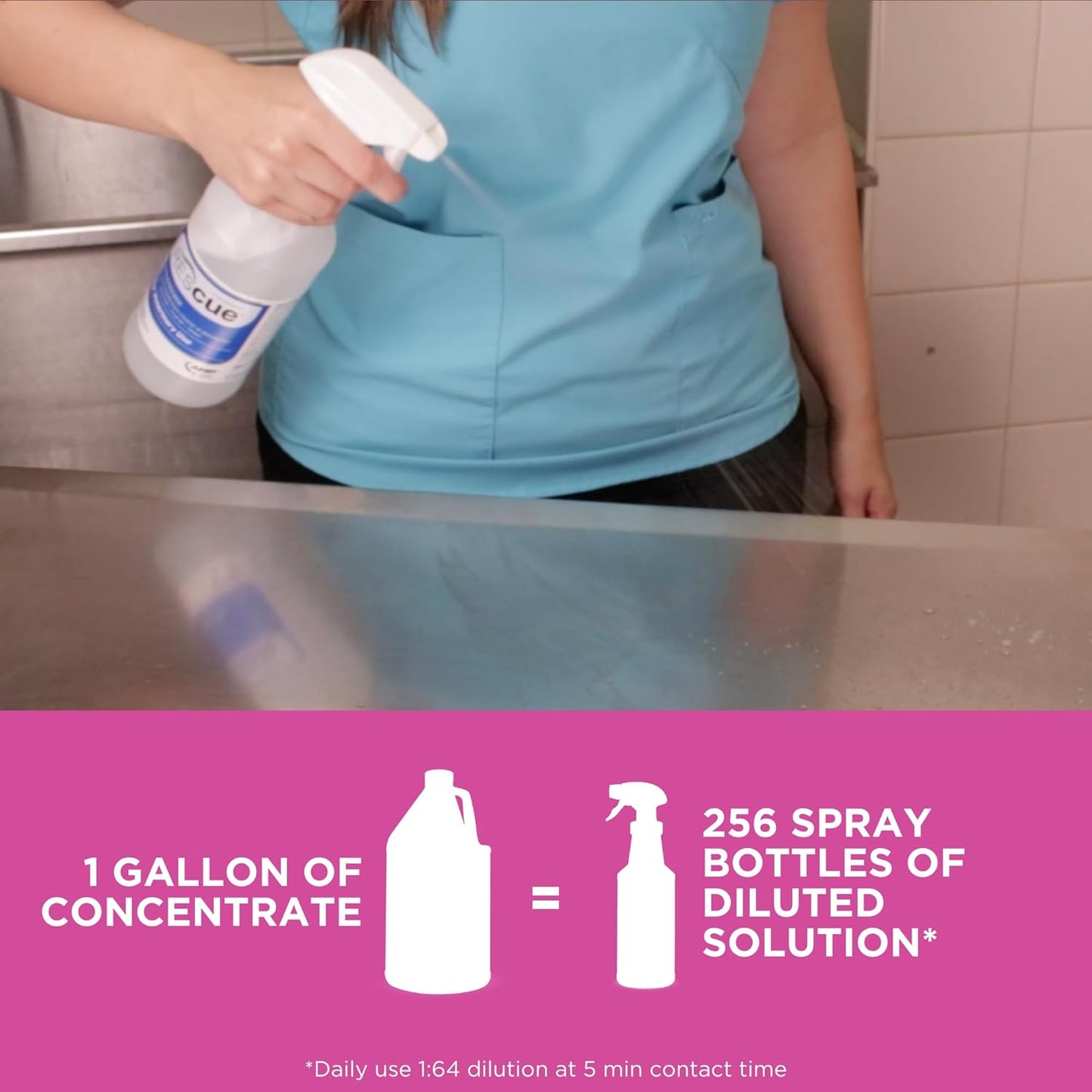REScue One-Step Ready-to-Use Disinfectant Cleaner & Deodorizer – For Veterinary Use, Animal Shelters, Pet Foster Homes, Kennels, Litter Box – 32 Ounce RTU (Spray Nozzle NOT Included)
