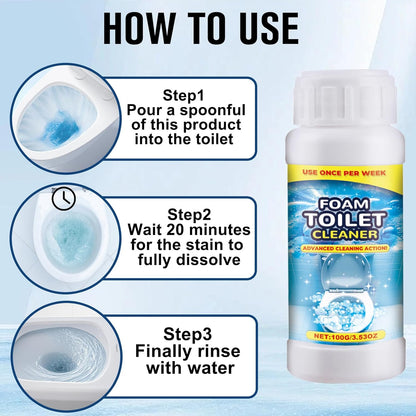 2Pcs Foam Toilet Cleaner, 2025 Upgrade Powerful Toilet Bowl Cleaner, Advanced Home Bathroom Cleaning Solution, Bowl Cleaners for Toilets Squatting Pans, Deep Cleaning