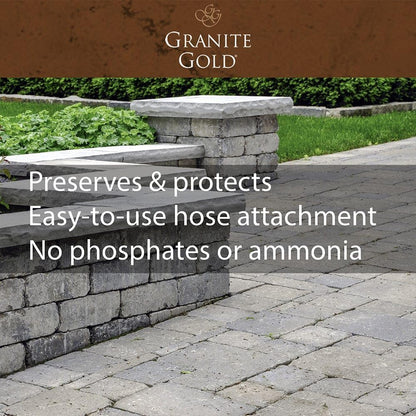 Granite Gold Outdoor Stone Cleaner, Deep Cleans BBQ Islands, Kitchens, Tables, Counters, & More, Streak-Free Shine, Fresh Citrus Scent, Safe on Food-Prep Surfaces, 24 Fl Oz Spray Bottle