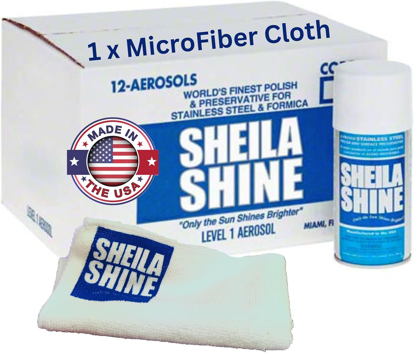 Sheila Shine 3oz Stainless Steel Cleaner and Polish - Cleans, Polishes & Protects Kitchen Appliances, Refrigerators, Sinks, Ovens & Grills - Stainless Cleaner Spray for Residue & Streak Free Shine