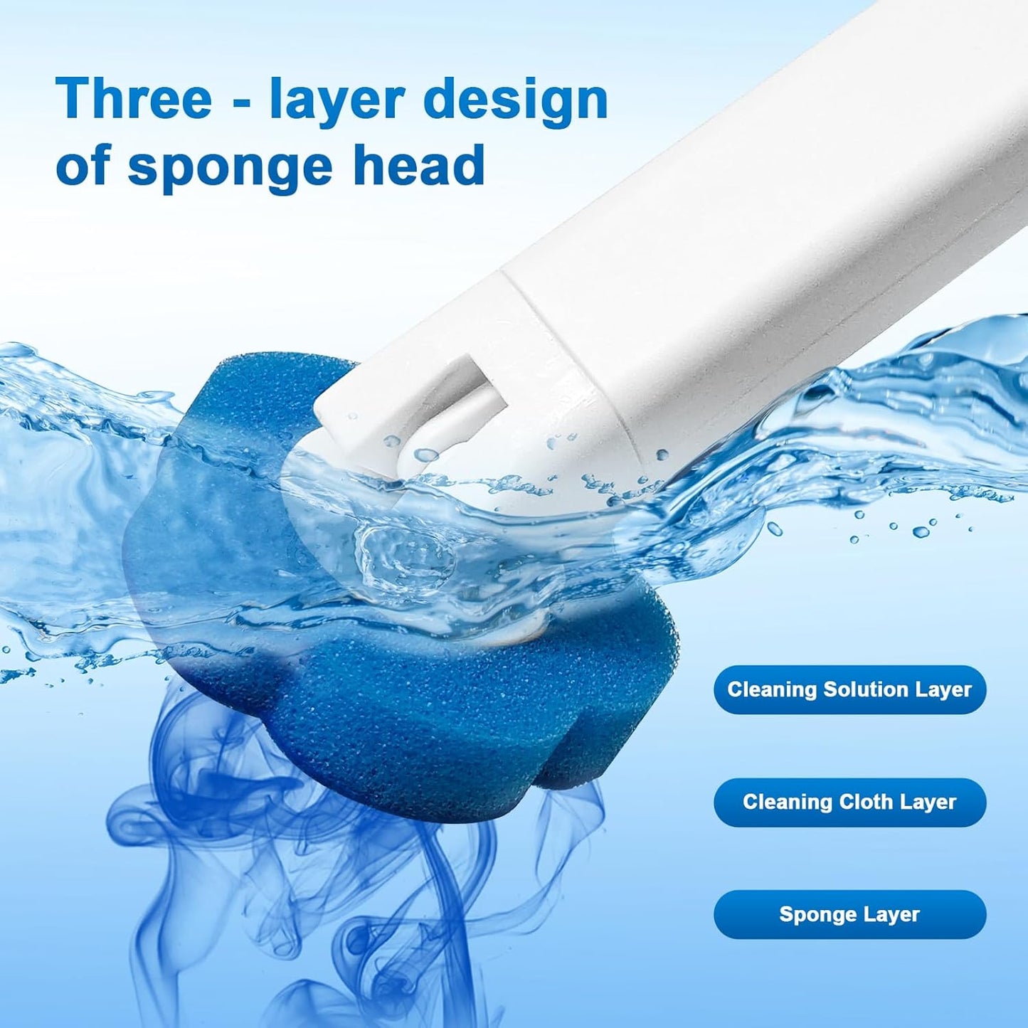 48 Count Disposable Toilet Brush Refill Pads, Disposable Toilet Bowl Wand Refills, Toilet Cleaning Refills, Toilet Scrubber Refills, Brush Head Replacement