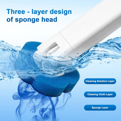 48 Count Disposable Toilet Brush Refill Pads, Disposable Toilet Bowl Wand Refills, Toilet Cleaning Refills, Toilet Scrubber Refills, Brush Head Replacement