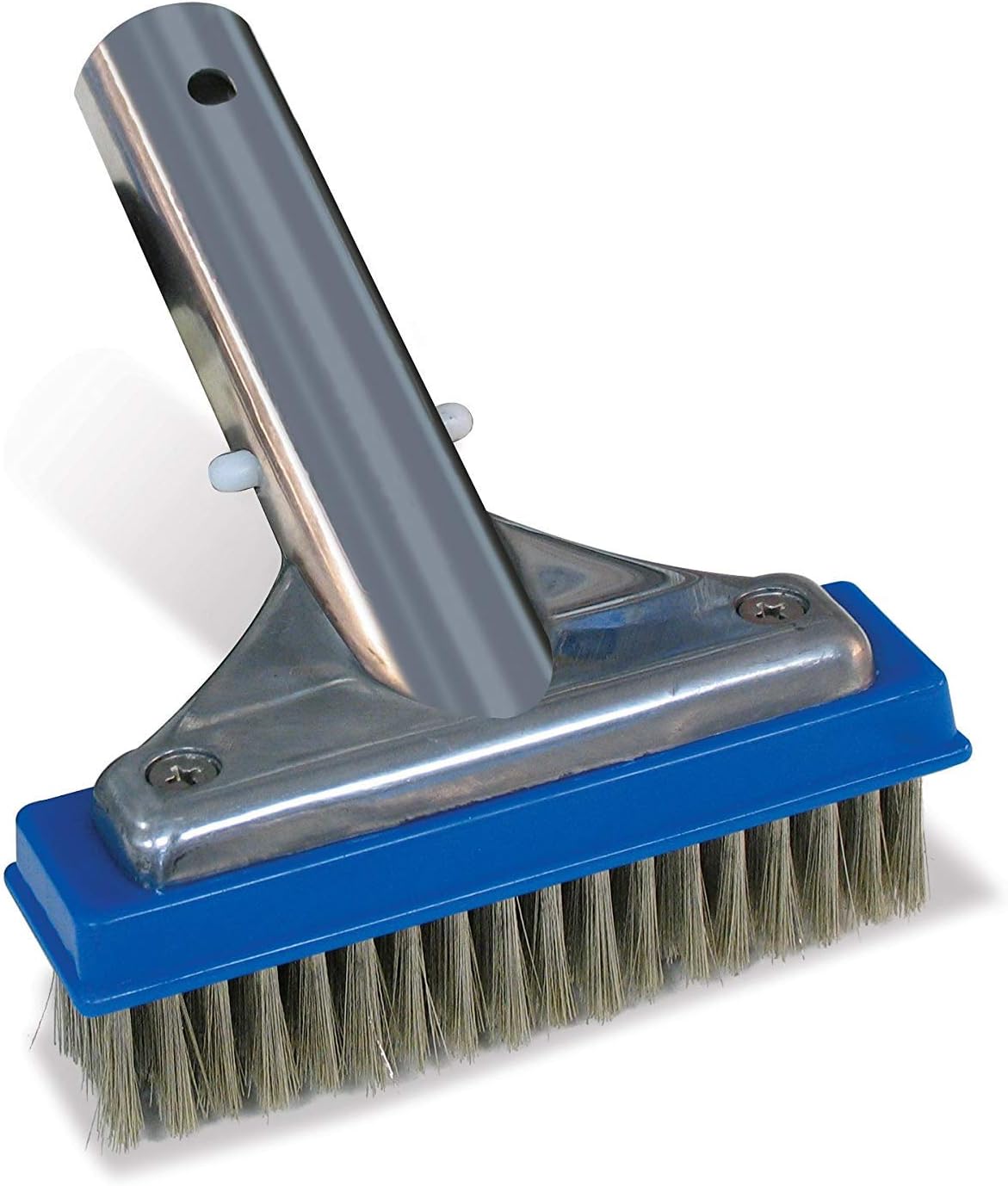 Poolmaster 5-Inch Stainless Steel Pool Algae Detail Brush, Heavy-Duty Aluminum Back, for Gunite Concrete Pools and Spas, Small Narrow Head for Corners, Steps and Tight Areas