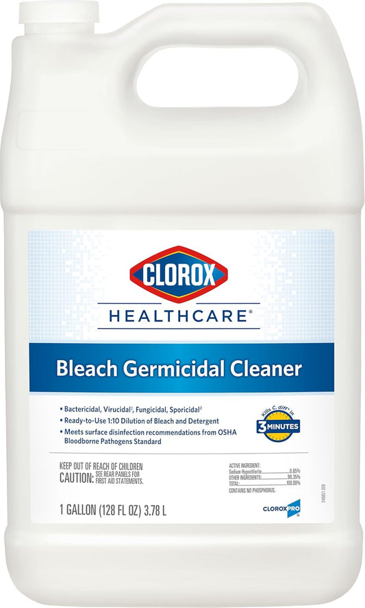 Clorox Healthcare Bleach Germicidal Cleaner Refill, 128 Fluid Ounces (Package May Vary)