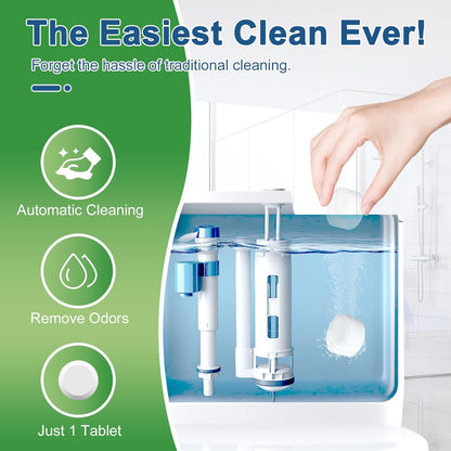 Msvvko Toilet Bowl Cleaner Tablets with Bleach 12 PACK Powerful Formula to Eliminate Limescale & Rust