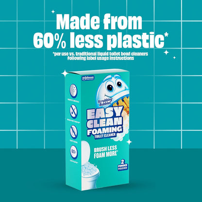 Scrubbing Bubbles Easy Clean Foaming Toilet Bowl Cleaner, Easy Toilet Drop In Powder Pouches, 100g (5 Pouches)