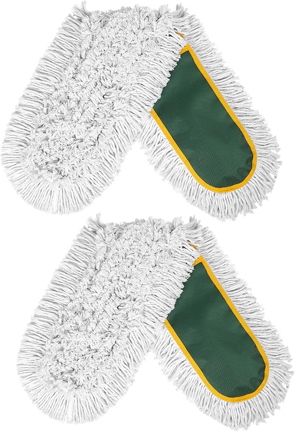 24 Inch Commercial Dust Mop,Heavy Duty Dry Wet Dust Mops Broom for Hardwood Floor, Laminate, Tile, Concrete Cleaning | 60 Extendable Handle & 2 Cotton Mop Heads | Home, Garage, Warehouse Use
