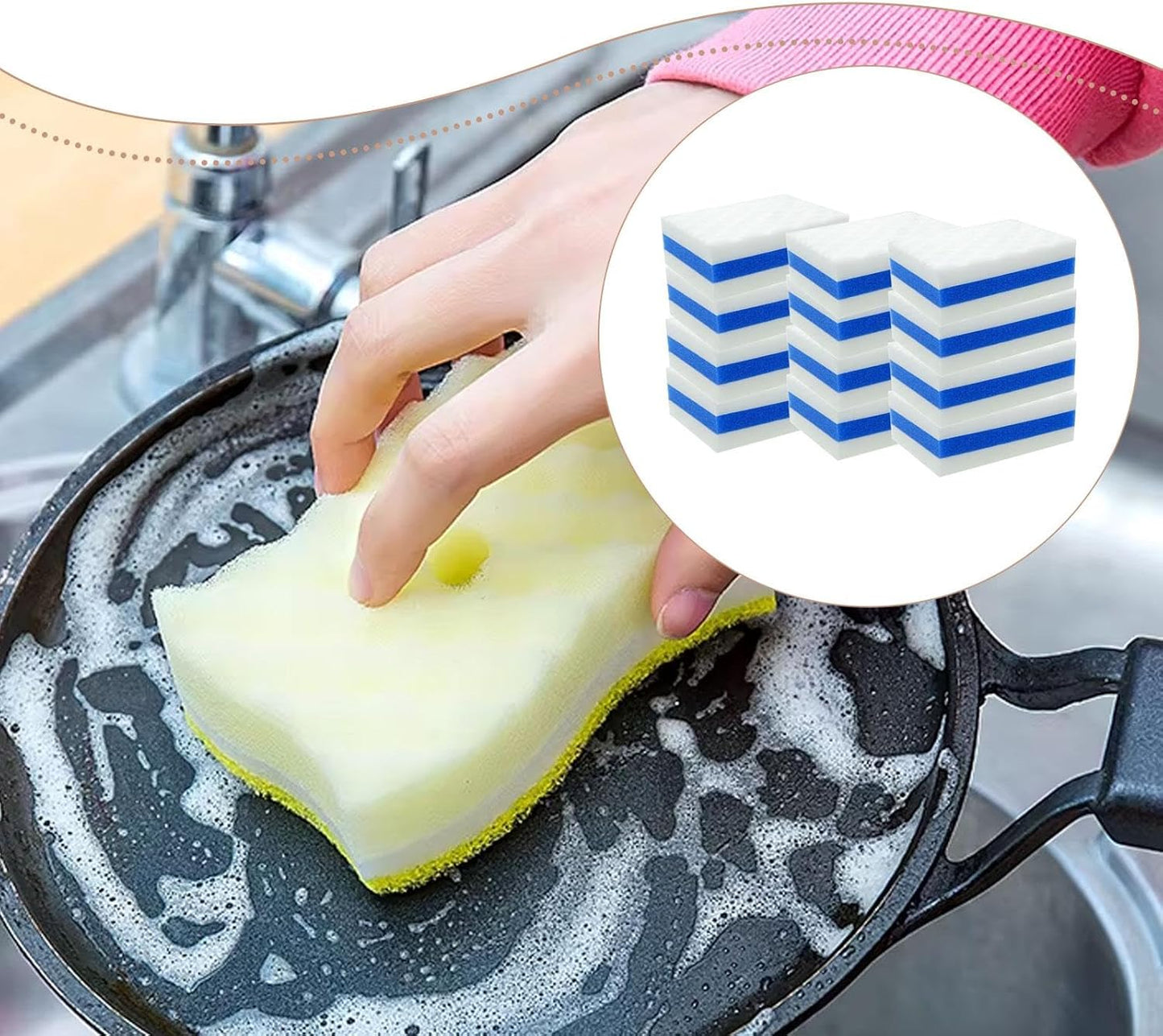 Amagogo 3 Pieces Boat Scuff Erasers Melamine Cleaning Sponge Professional Scrubbing Gadgets Efficient Portable Cleaner Suitable for Men Women Boating Househol
