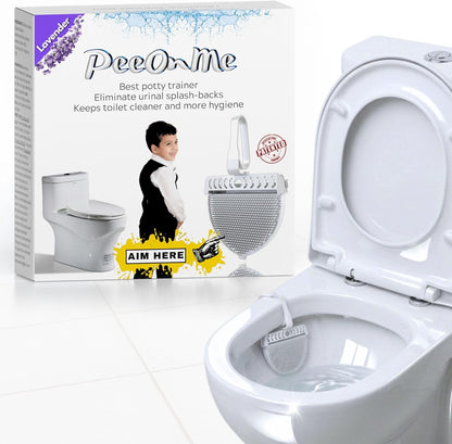 Toilet Clip-On Splash Guard & Deodorizer – Reduces Urine Splash-Back, In-Bowl Odor Control, Long-Lasting Fresh Scent, Turns Water Blue, Fits Most Toilets (4 Pack, Flowers)