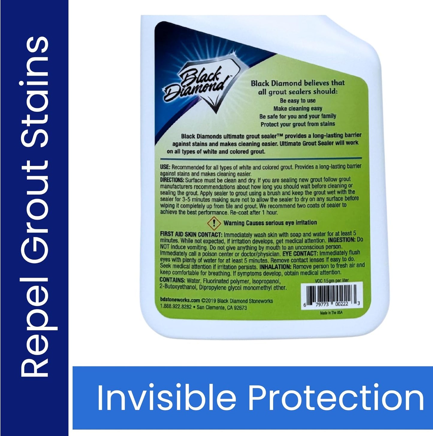 ULTIMATE GROUT SEALER – Professional Strength Tile, Stone & Grout Protection for Showers, Floors & Backsplashes | Easy-Clean, Stain & Moisture Repellent – Low Odor Contractor Grade (Quart)