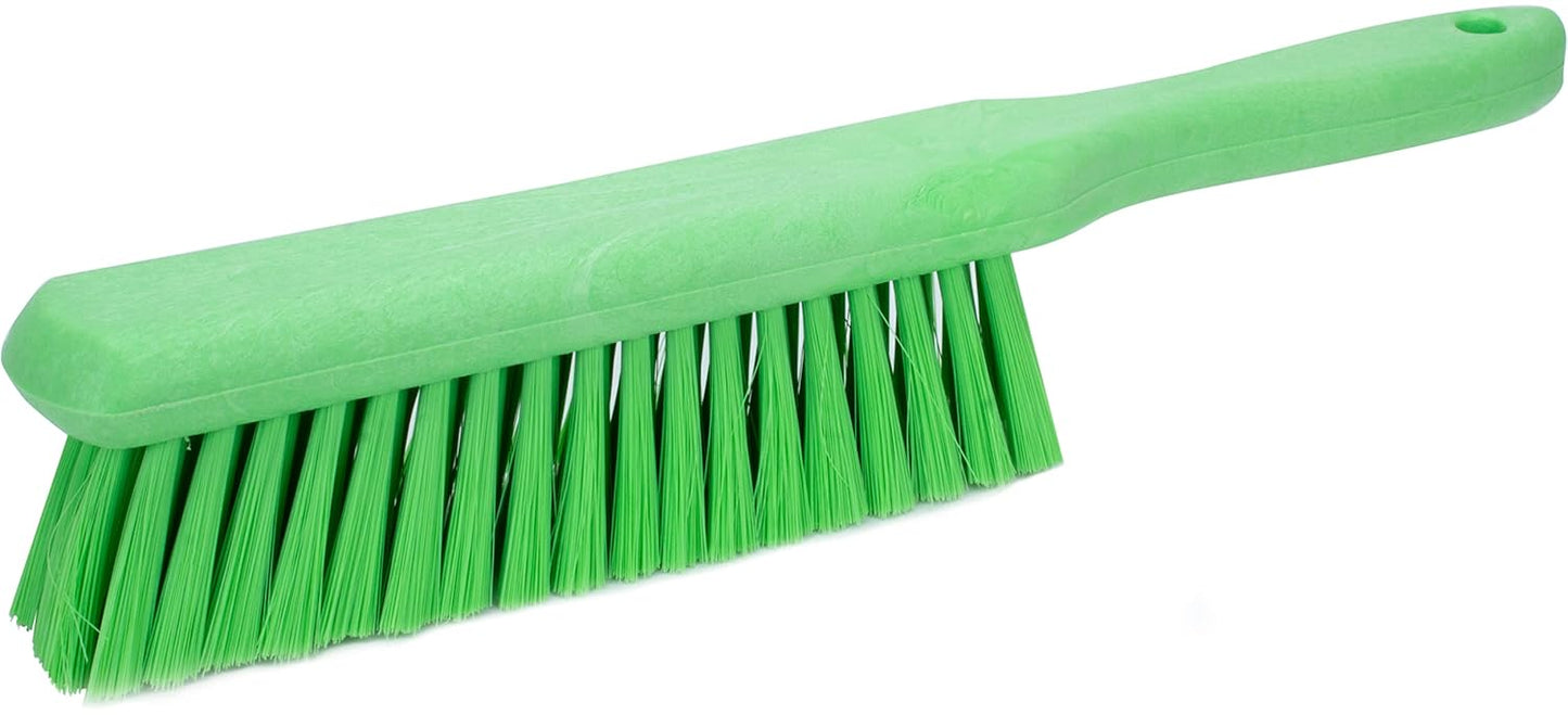 SPARTA Handheld Soft Counter Brush 8 Inch Bristle Span, Multi-Use Dust Brush with 5 Inch Handle for Tables, Countertops, and Delicate Surfaces, Polyester, Orange