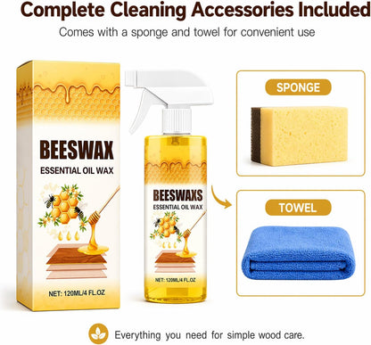 Beeswax Spray, Beeswax Spray Cleaner, Beeswax Furniture Polish, Natural Wood Care for Furniture, Floors, Tables & Cabinets (1pc)