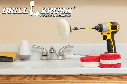 Drill Scrubber - Drill Brush Power Scrubber Pads - Bathroom - Drill Pad Attachments - Cleaning Pads - Shower Door - Baseboard - Bathroom Sink - Shower Cleaner - Flooring - Hard Water Stain Remover