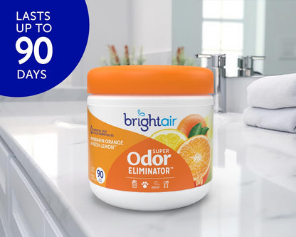 Bright Air 14 oz. Super Odor Eliminator, For Medium-Size Spaces, Cool & Clean Scent, Case of 6,Air Freshener, Natural Essential Oils, Lasts Up to 90 Days Each