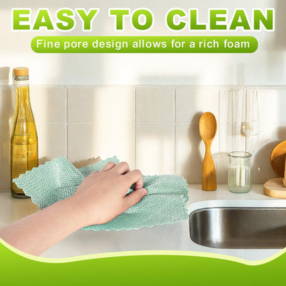 20 Pcs New Upgrade 3-Layer Metal Dish Cloth, No Scratches Wire Cleaning Cloth , Reusable Multipurpose Wire Dishwashing Rag for Kitchen Cleaning Cloths,Sinks,Dishes,Stove Top, Dimensions, 7.87“ x 7.87”
