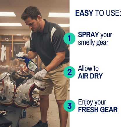 Vapor Fresh Sports Cleaner and Deodorizer - For Boxing Gloves, Sports Pads, Helmets, Gym Bags, Gym Equipment and More - Naturally Powered By Plants, 16 Fl Oz (1-Pack)