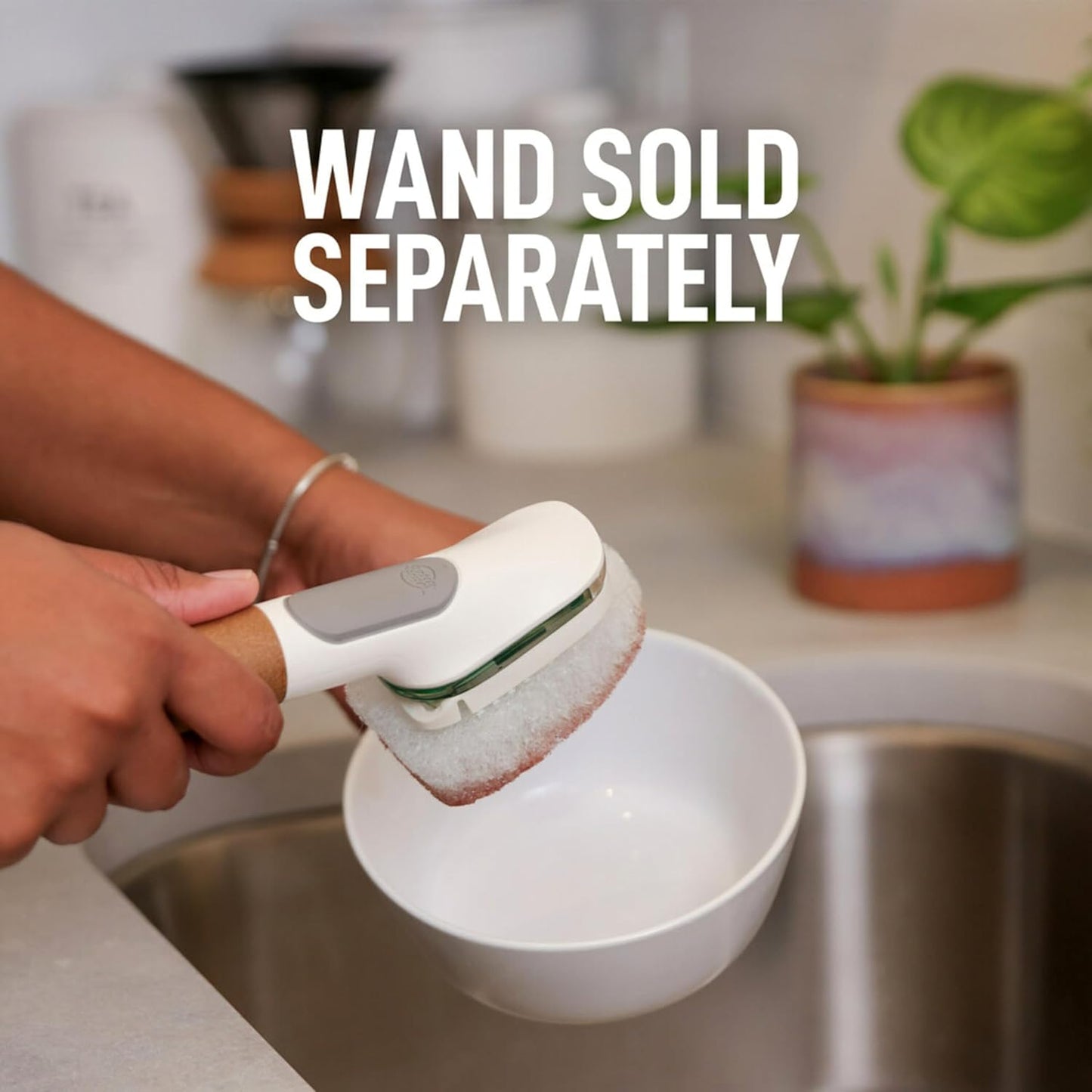 Scotch-Brite Greener Clean, Non-Scratch Dishwand Refills, Fits All Scotch-Brite Dishwands, 3 Count