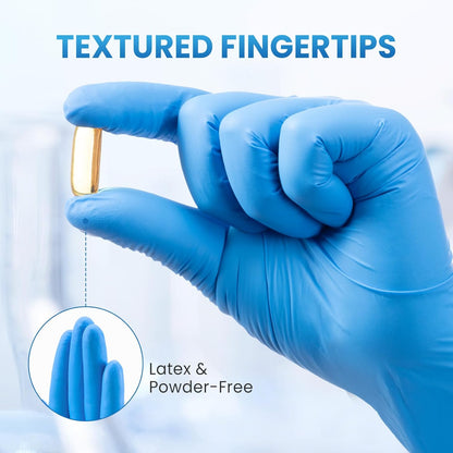 Borje Nitrile Gloves Large, 100 Count Disposable Gloves, Black, Latex-Free Powder-Free, Medical Exam, Food Safe, Cleaning, Cooking