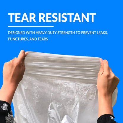 Reli. SuperValue 55-60 Gallon Trash Bags | 50 Count | Made in USA | Heavy Duty | Clear Multi-Use Garbage Bags