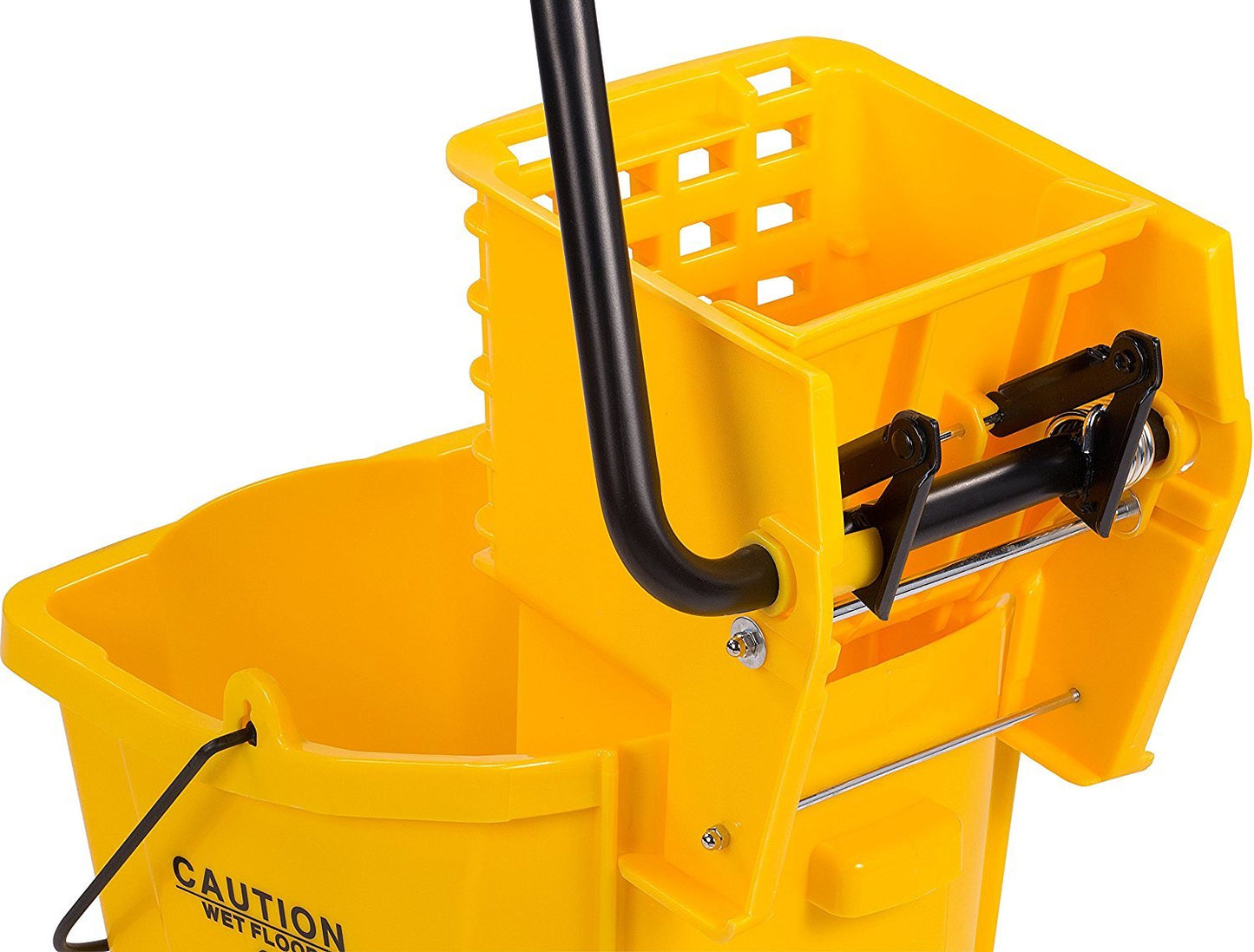 SPARTA Commercial Mop Bucket with Side Press Wringer, Floor Cleaning Essentials for Commercial and Home Use 26 Quart Capacity, 1 Count, Red