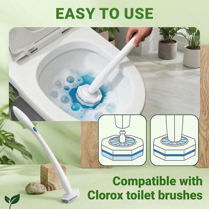 50PCS Toilet Bowl Cleaner Refills, Disposable Wand Refills Compatible with Most Systems, Scrubber Refill Heads for Bathroom Cleaning