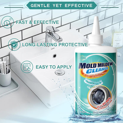 HIHWEM MoldStain Remover Gel, Washing Machine Seal Cleaner for Front Load Washer, Tiles Grout Cleaner Bathroom Cleaning Home Kitchen Sinks Caulk Cleaning, 10 Oz