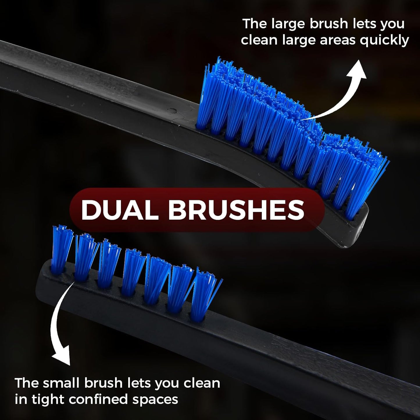 PINGMIC 12 Pack Double-Ended Gun Cleaning Brushes Set - Nylon Brushes with Plastic Handles, All-Purpose Gun Cleaning Supplies Kit for Pistols, Rifles & Metal Parts