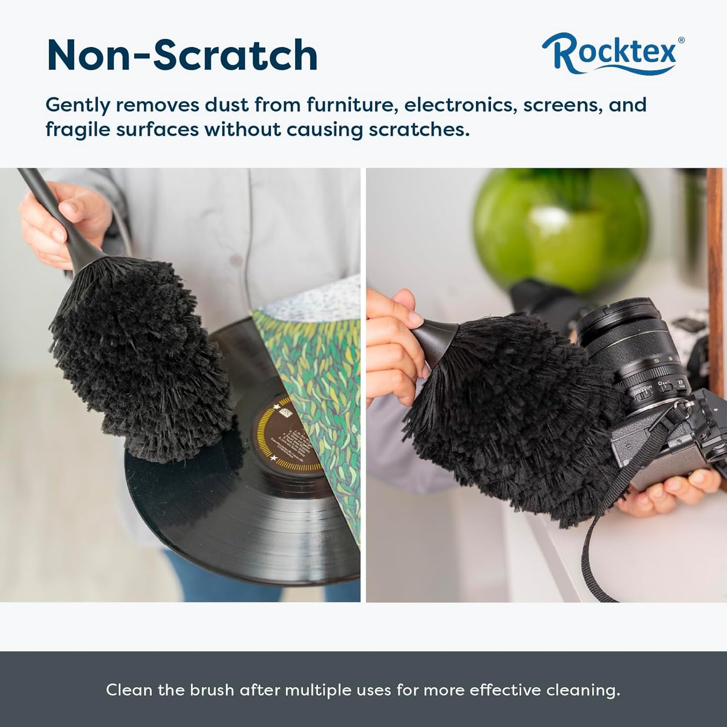 Anti-Static Dusting Brush – Safe for Electronics, Screens, Car Interior & Collectibles – Soft, Non-Scratch, Washable & Reusable