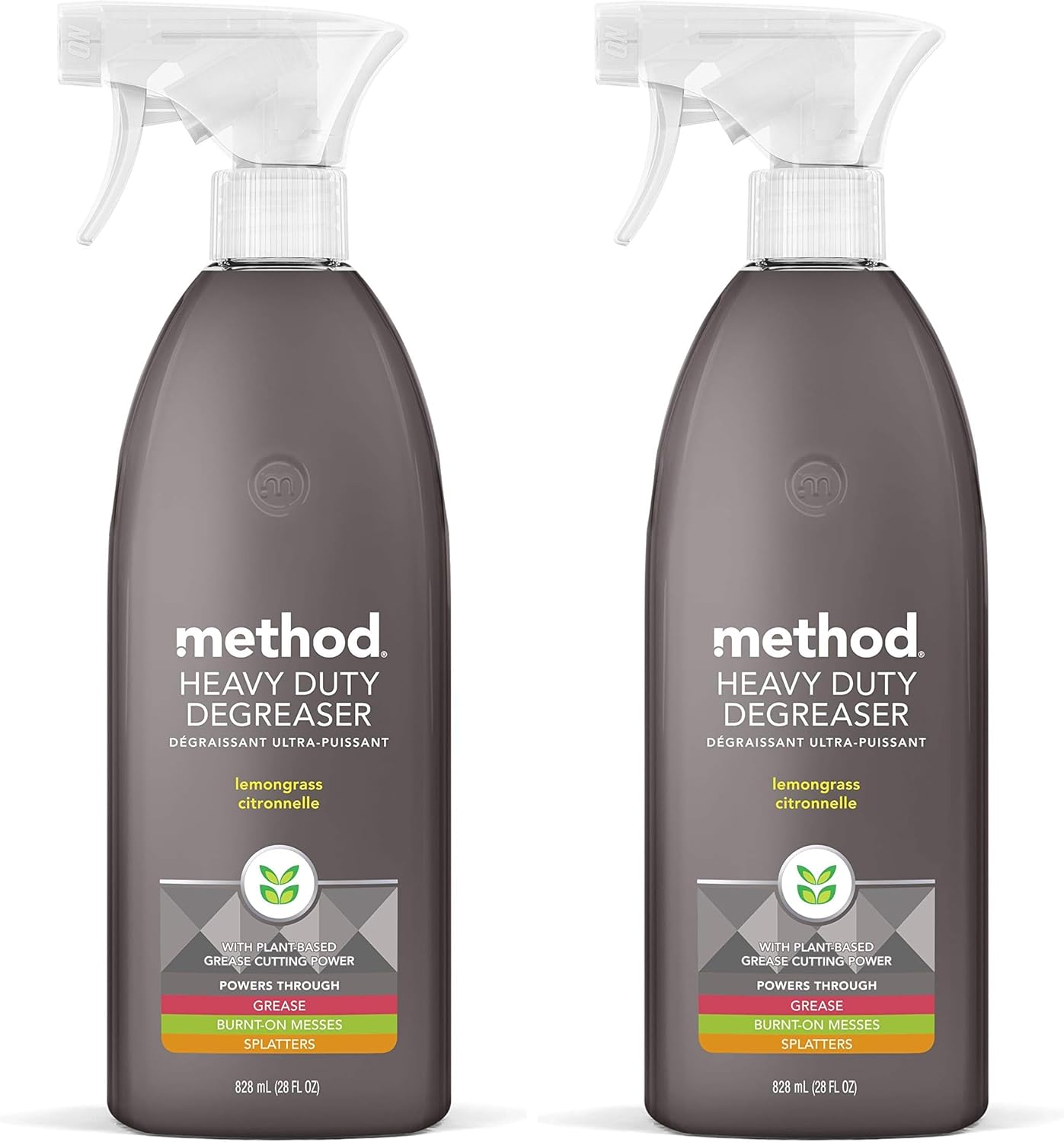 Method Heavy Duty Degreaser, Lemongrass Scent, Oven Cleaner & Stove Top Cleaner, 28 Oz Spray Bottle (Pack of 1),(Packaging may vary)