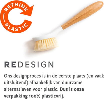 Full Circle Double Dish Brush Set – Durable Scrub Brushes for Dishes, Pots, Pans, and Cast Iron, Includes Be Good & Tenacious C, Sustainable 2-Pack
