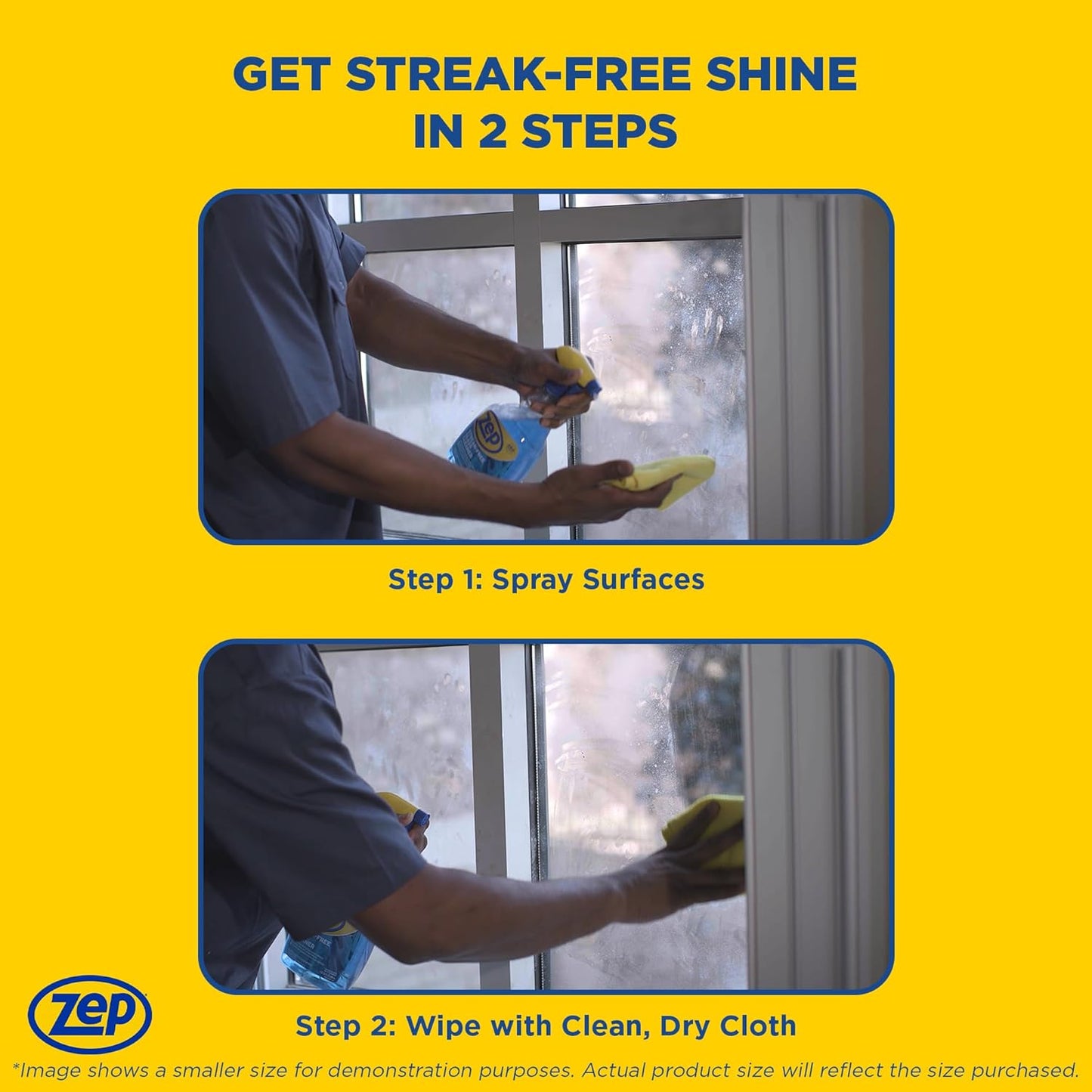 Zep, ZU1120128, Streak-Free Glass Cleaner, 128 ounce