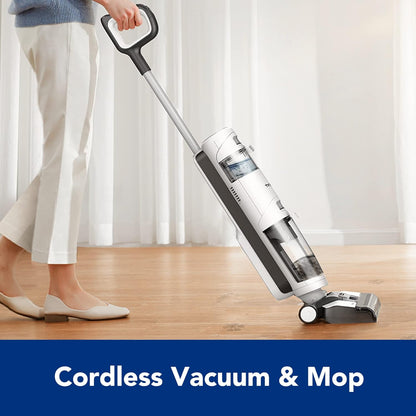 Tineco Floor ONE i5 Stretch Wet Dry Vacuum Cleaner, Vacuum & Mop in One Step, 20kpa Powerful Suction, 180° Lay-Flat Design, Anti-Tangle Design, Dual-Sided Edge Cleaning, Up to 30* Minutes Runtime